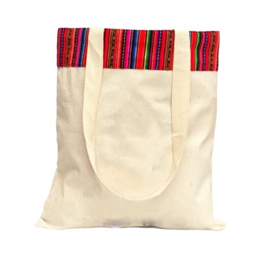 bolsas de tocuyo con tela andina