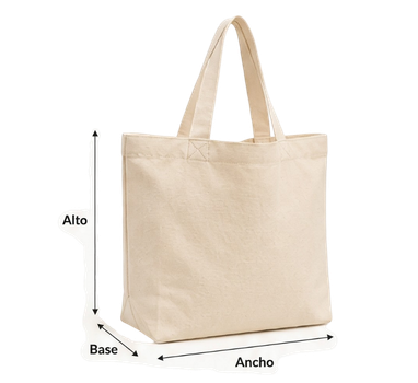 bolsa de tocuyo con base en gamarra