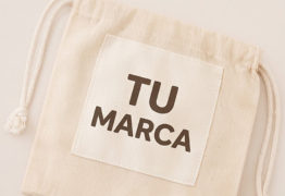 bolsa de tocuyo con cordon ajustable en serigrafia