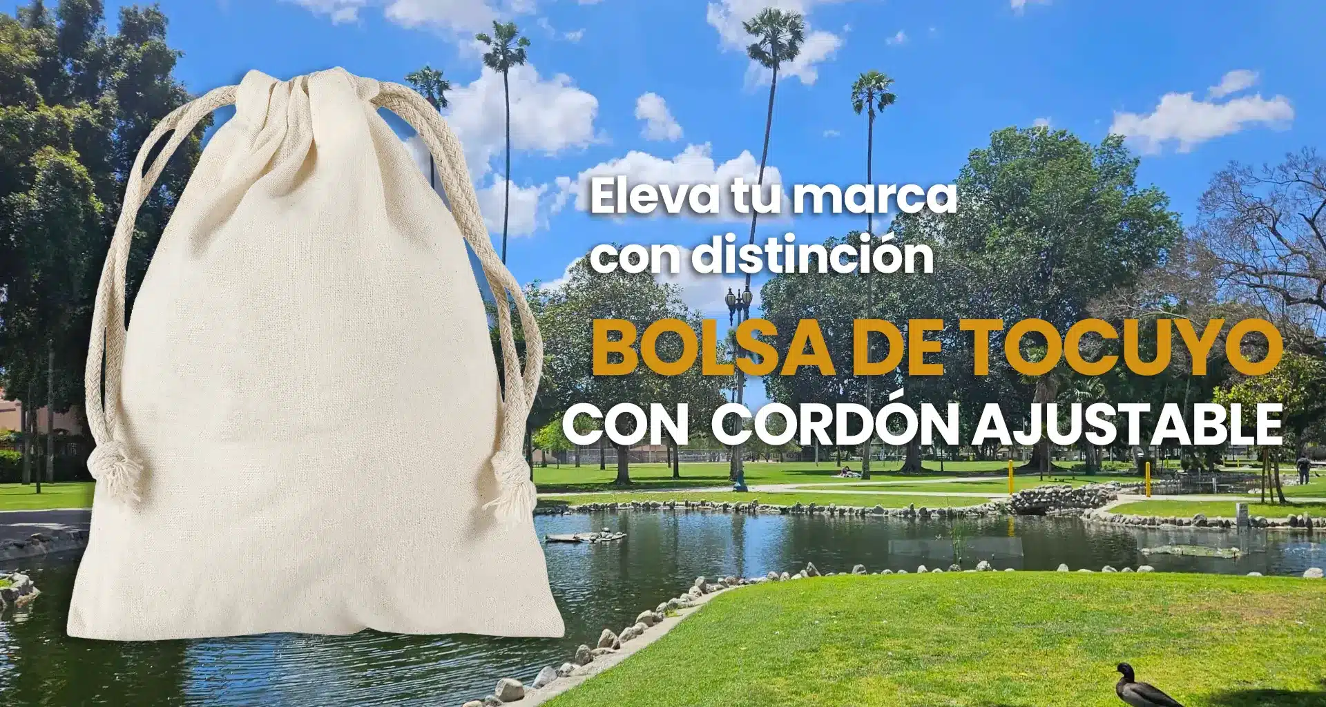 Bolsas de Tela Tocuyo con cordón ajustable en Gamarra personalizadas, con medidas, colores, al por mayor