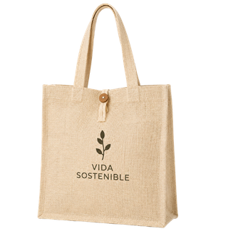 Tote bags fabricadas en tela tocuyo color natural