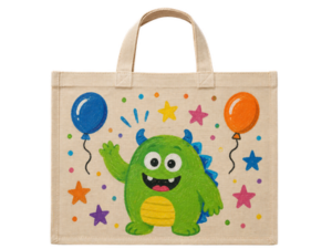 Bolsa de tela para pintar con personaje infantil