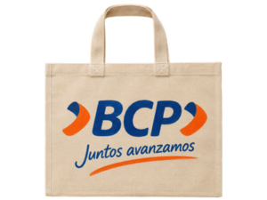 Bolsa de tocuyo para pintar con logo de empresa