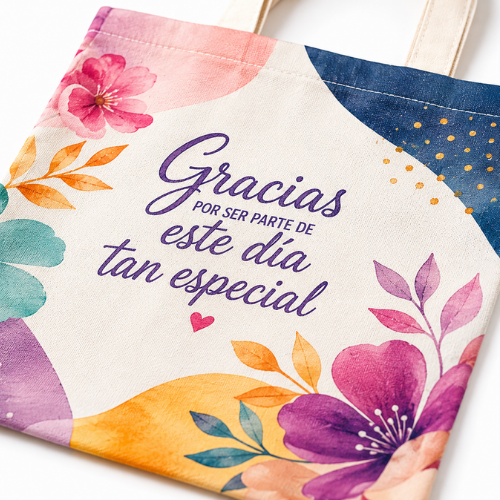 Bolsa para recuerdos personalizada con sublimación
