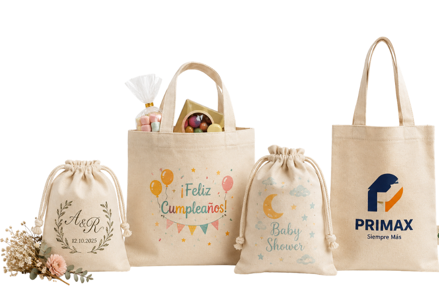 Bolsas de tela para recuerdos personalizadas para eventos