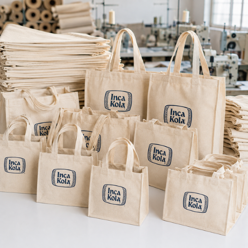 Producción de bolsas de tela personalizadas al por mayor en Gamarra